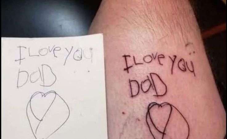 Father Tattoos Daughter’s Last Drawing