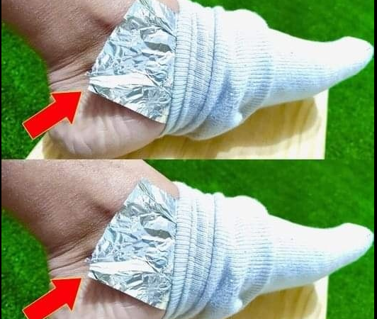 If you see someone’s feet wrapped in aluminum foil, here’s what it could mean